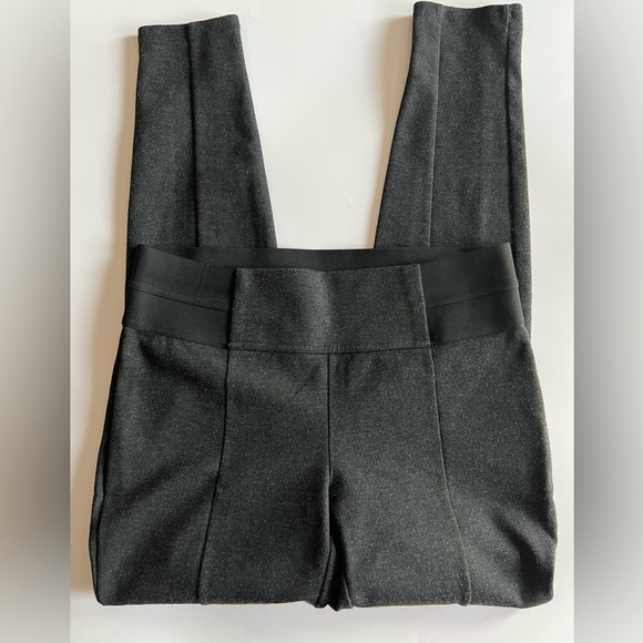 DAISY FUENTES Black High-Waisted Pants Leggings Dark Grey Chic Size Medium - Picture 11 of 11